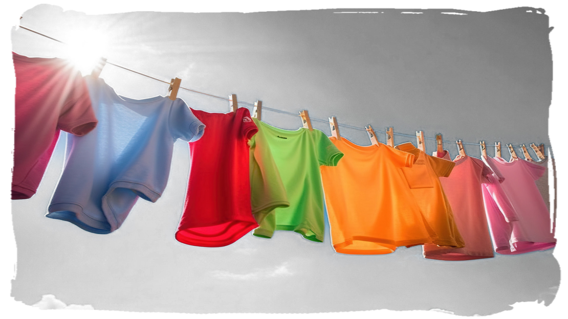 Clothes  hanging on clothesline